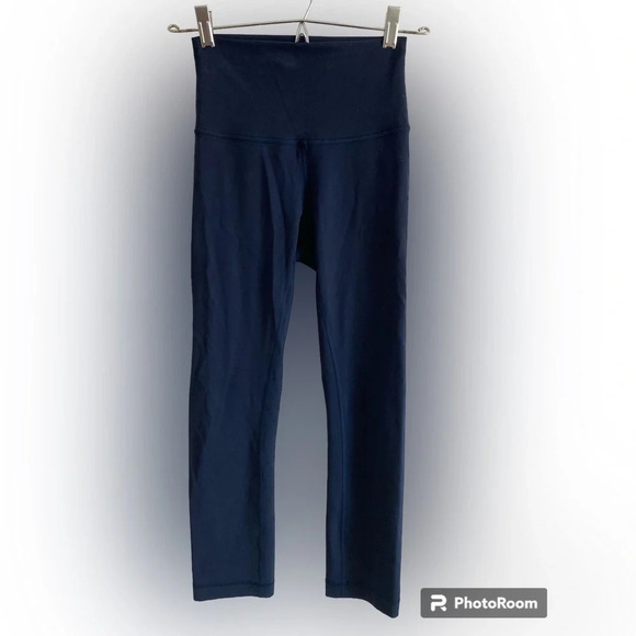 LULULEMON Wunder Train High-Rise Crop 22 1/2” True Navy  Size 2 - Picture 5 of 15